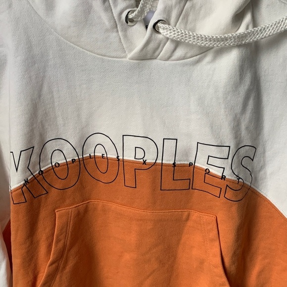 Kooples X Sport Orange and White Hoodie - Picture 10 of 12